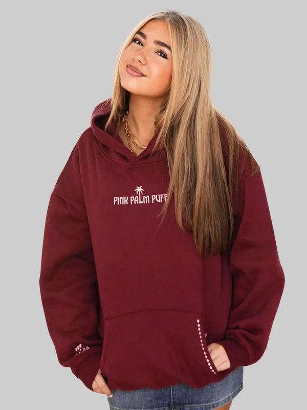 Embreigh x Pink Palm Puff Live in the Moment Hoodie Cherry