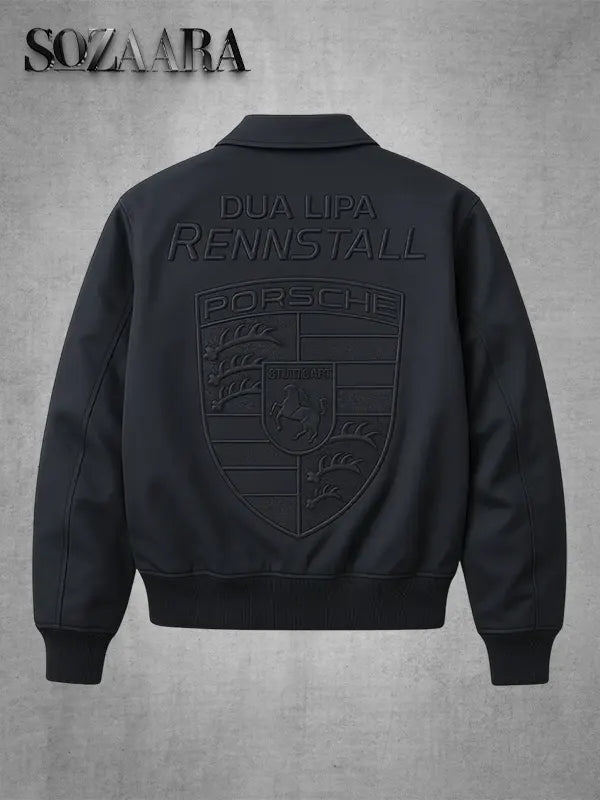F1 Grand Prix Monaco Dua Lipa Porsche Bomber Jacket Black
