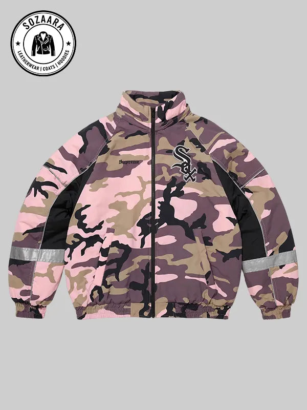 FW25 Supreme x Chicago White Sox Stadium Jacket Pink Camo