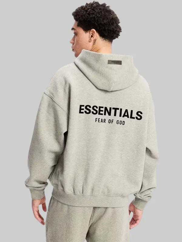 Fear of God Essentials Hoodie Dark Oatmeal Grey