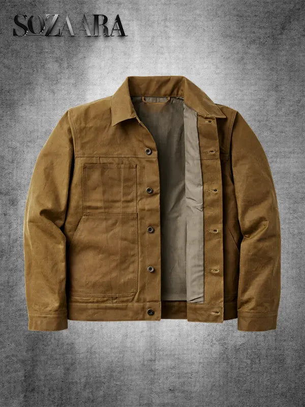 Filson Tin Cloth Short Lined Cruiser Brown Jacket