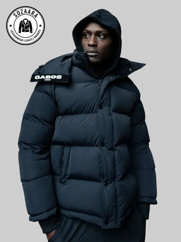 Gabos London Street Bomber Puffer Jacket Black