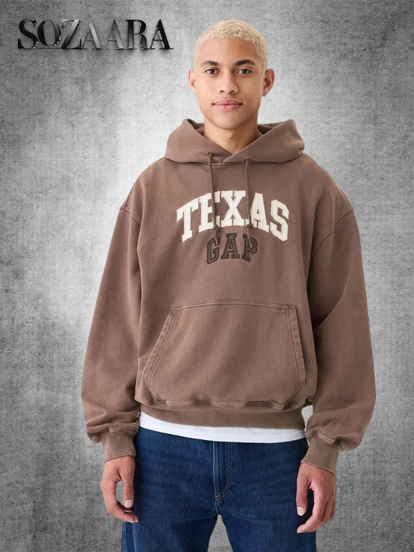 Gap Texas Logo Hoodie Brown