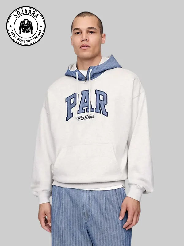 Gap x Malbon Heavyweight French Terry Logo Hoodie Light Heather Grey