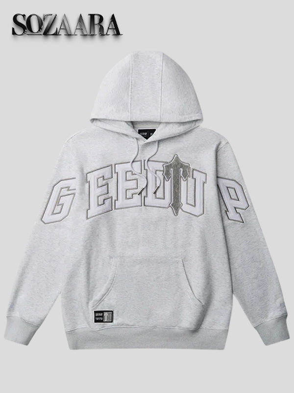 Geedup x Trapstar Irongate T Hoodie White Marle Grey