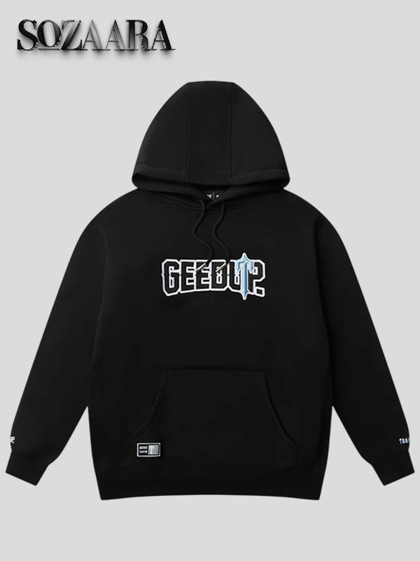 Geedup x Trapstar PFK x Irongate Hoodie Black Cool Blue