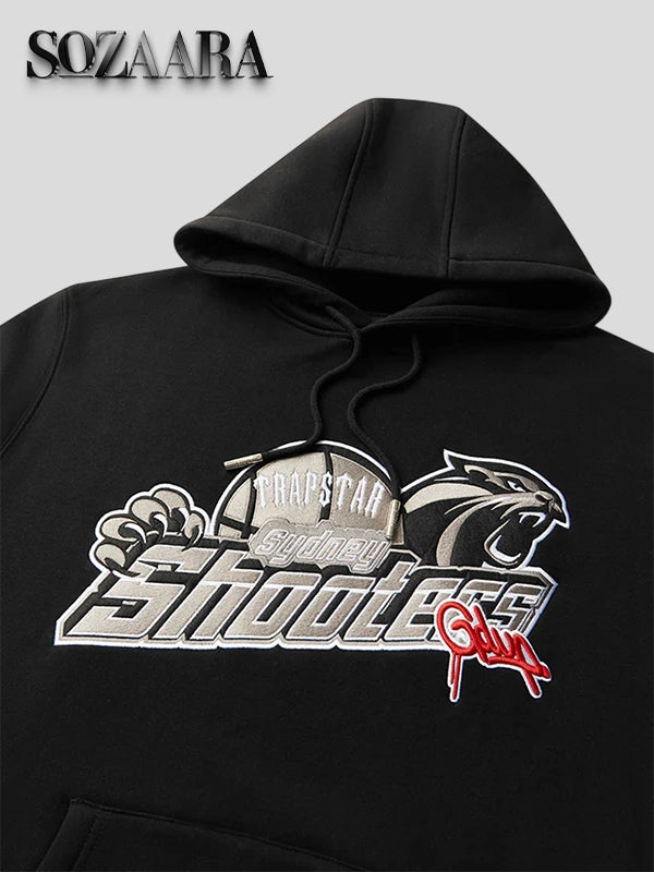 Geedup x Trapstar Sydney Shooters Hoodie Black/Red