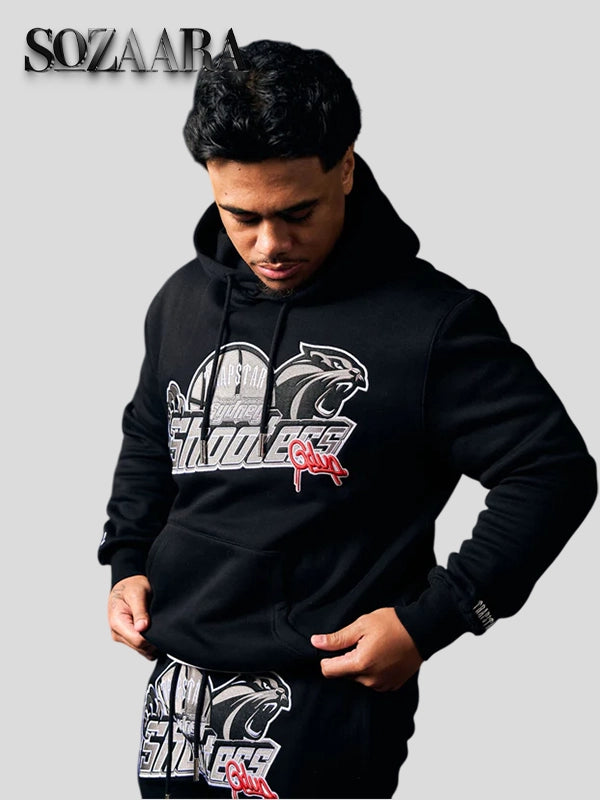 Geedup x Trapstar Sydney Shooters Hoodie Black/Red – SOZAARA