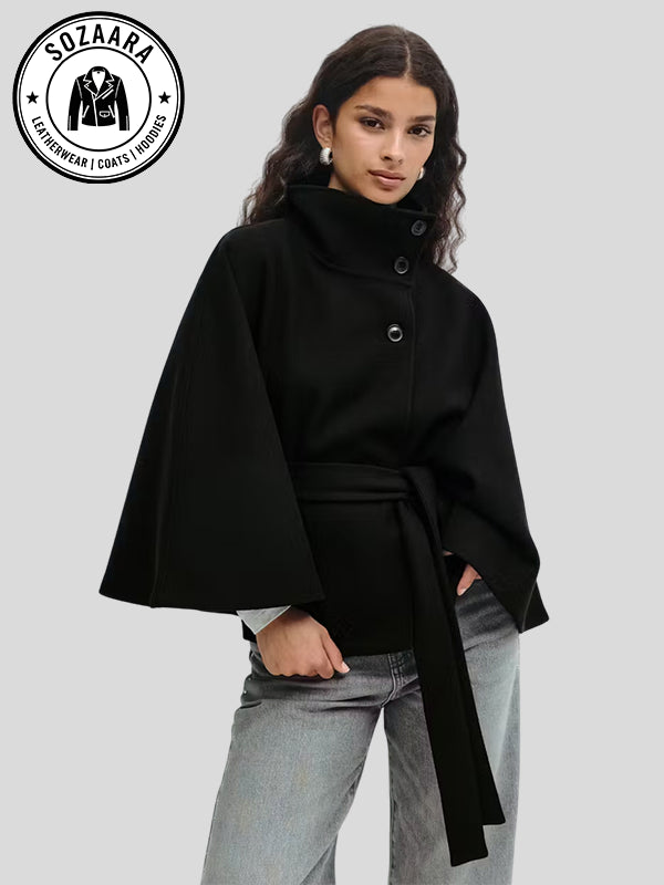 Gina Tricot Cape Jacket Black
