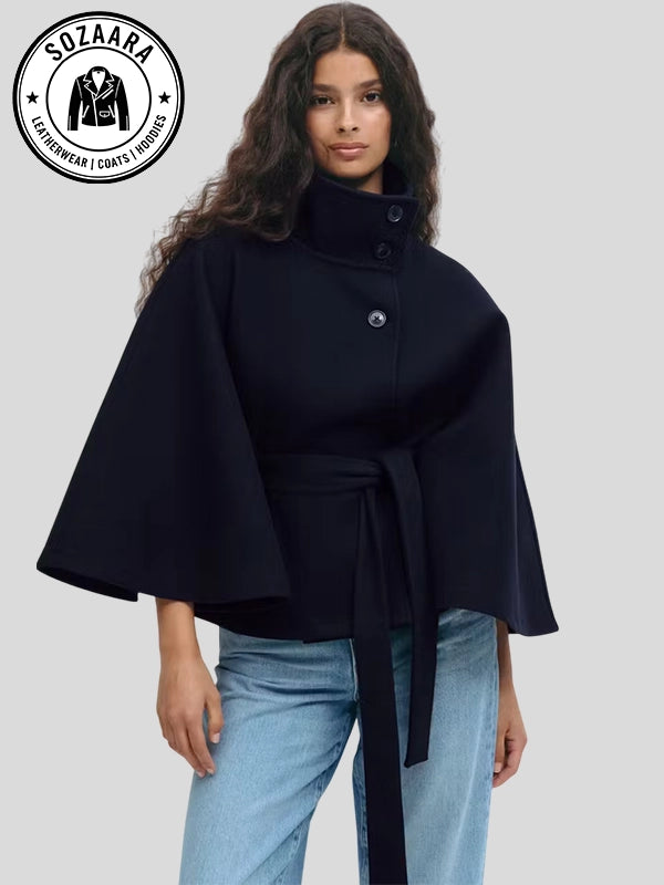 Gina Tricot Cape Jacket Blue