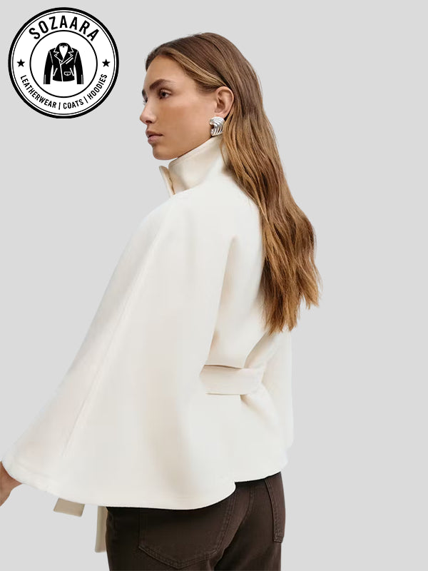 Gina Tricot Cape Jacket White