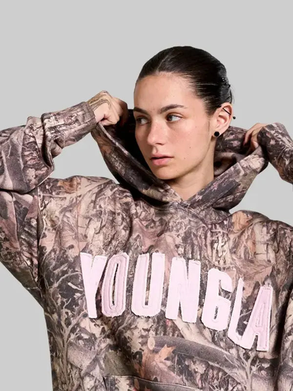 Green Camo Hoodie Sweatshirt Youngla
