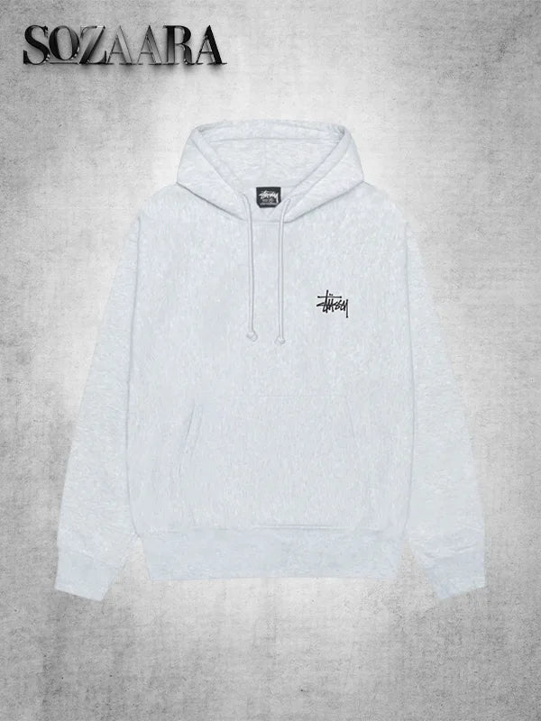 Grey basic hoodie stussy