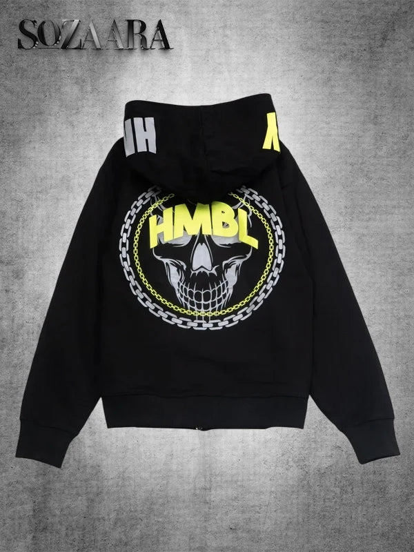 HMBL Full Zip Hoodie Black
