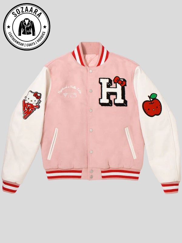 Hello Kitty Varsity Jacket Pink