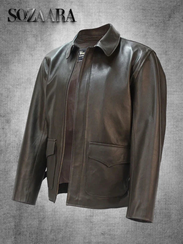 Indiana Jones Leather Jacket Front