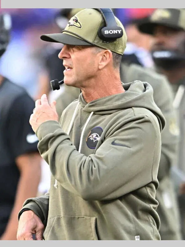 John Harbaugh Baltimore Ravens 2025 Salute To Service Hoodie