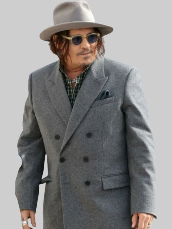 Johnny Depp Paris Fashion Week 2025 Blazer Grey