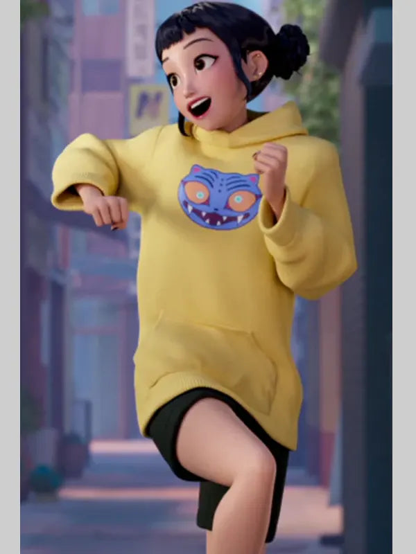 KPop Demon Hunters Derpy Tiger Yellow Hoodie
