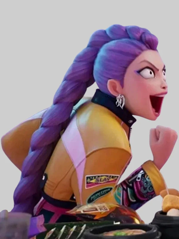 KPop Demon Hunters Rumi Leather Crop Jacket