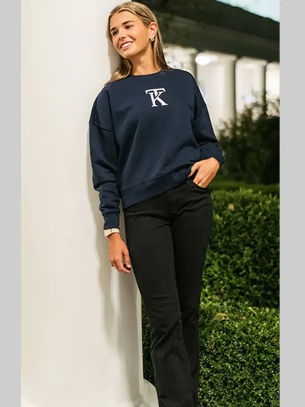 Kai Trump Signature Navy Crewneck Sweatshirt