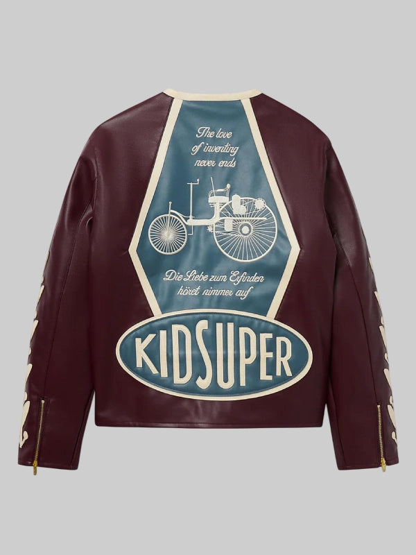 KidSuper X Mercedes Benz Leather Racer Jacket 