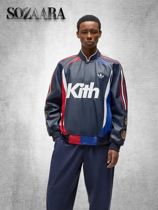 Kith For Adidas Football Leather Bomber Jacket