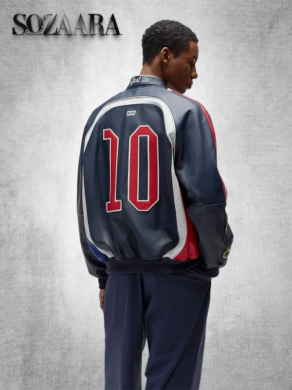 Kith x Adidas Leather Bomber Jacket