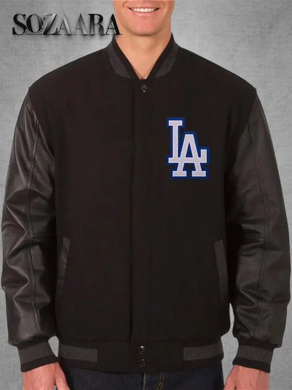 LA Dodgers Black Varsity Jacket
