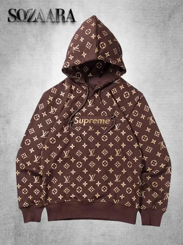 LV Supreme Hoodie Brown