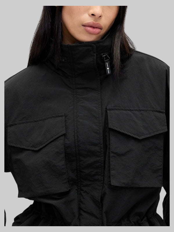Lace-Trim Cinched Sandy Liang Gap Jacket
