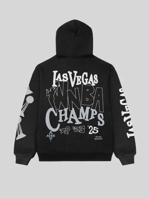 Las Vegas Aces 2025 WNBA Champions Black Hoodie