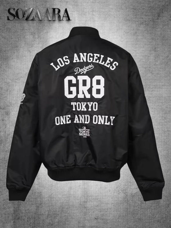 Los Angeles Dodgers x GR8 Varsity Jacket Black