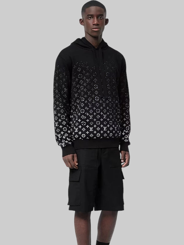 Louis Vuitton Monogram Gradient Black Hoodie Sweatshirt