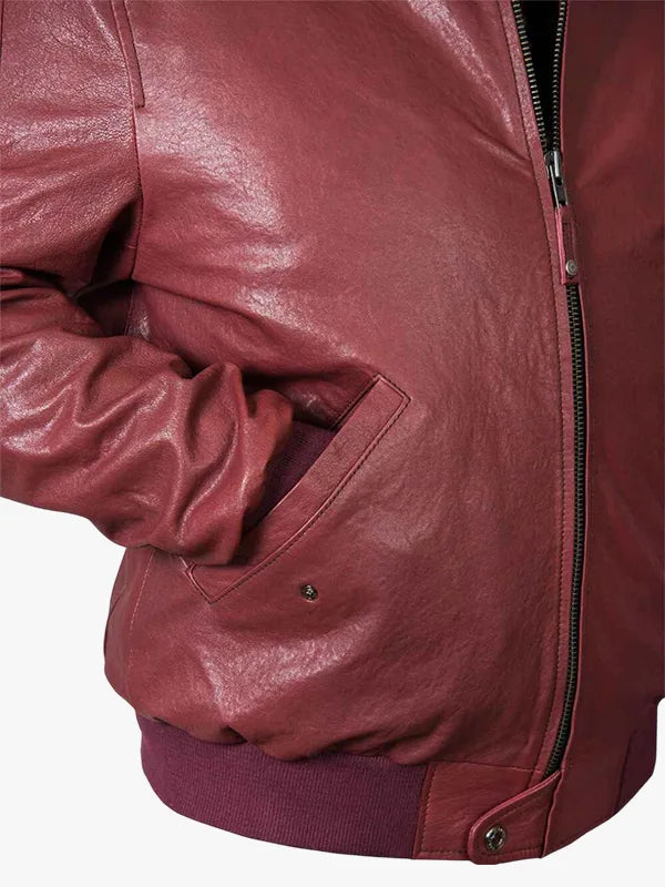 MA1 Tom Cat Leather Jacket burgundy Art. 317