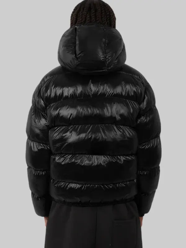 Men's Black Puffer Jacket SUVENE 
