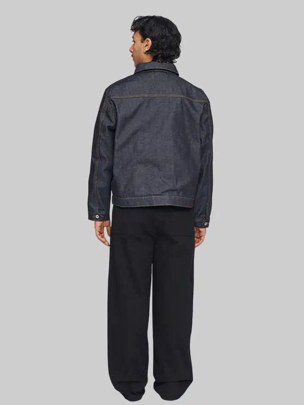 Men's Mutimer Workwear Raw Denim Jacket Blue
