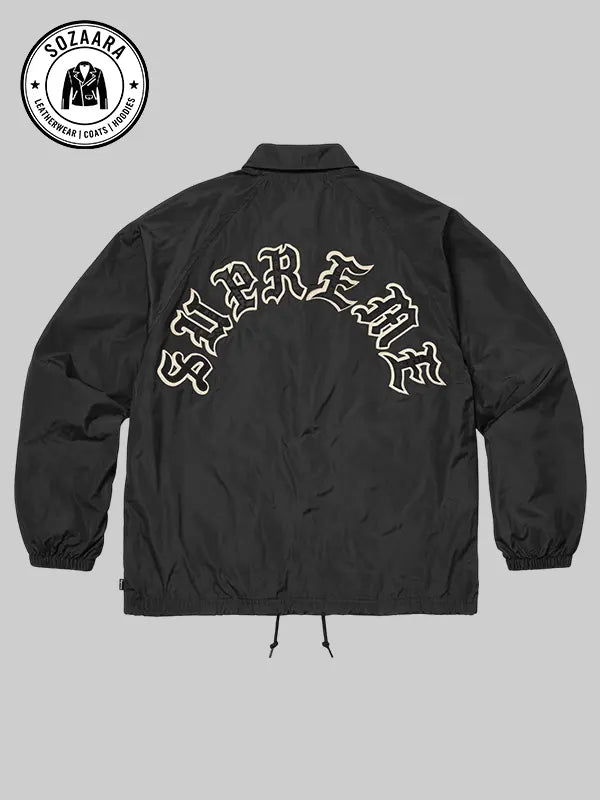 Men's Supreme Old English Arc Coaches Jacket Black