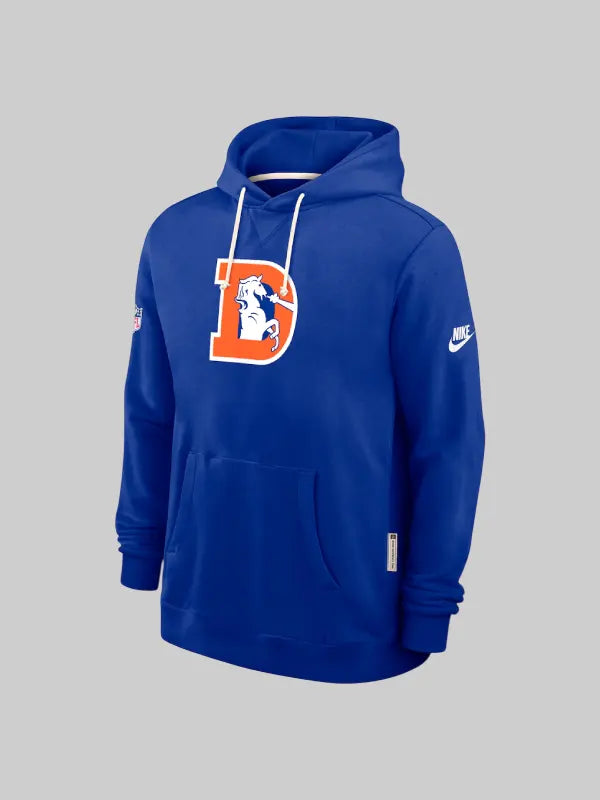 /Mens Nike Royal Denver Broncos Sideline Standard Issue Alt 2 Dri FIT Hoodie