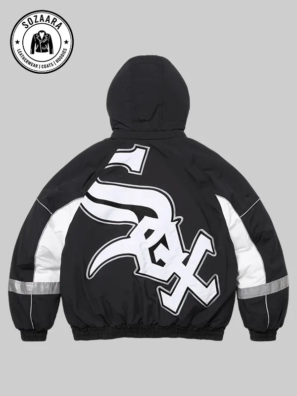 Mens Supreme x Chicago White Sox Stadium Jacket Black