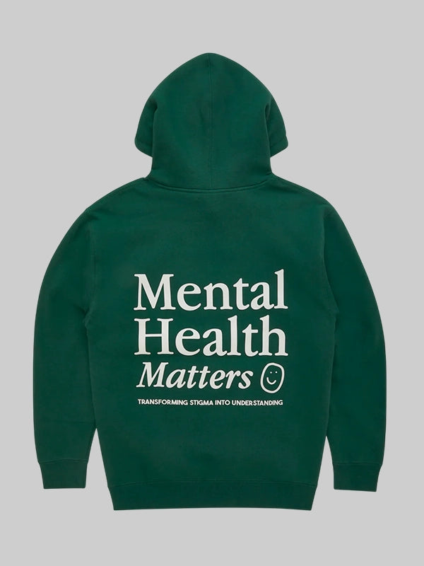 Mental Health Hoodie In Green