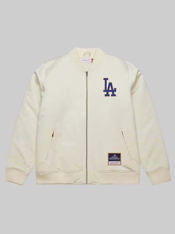 Mitchell & Ness 2025 world series Champions LA Dodgers Jacket Off White
