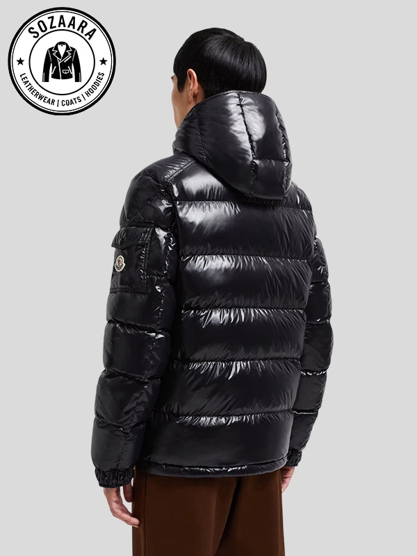 Moncler Maya Hooded Black Puffer Jacket