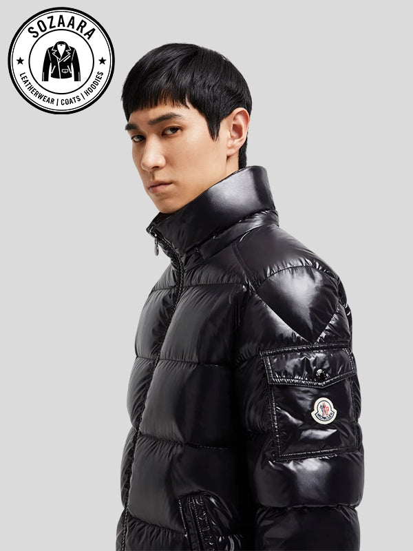 Moncler Maya Hooded Short Down Jacket Black