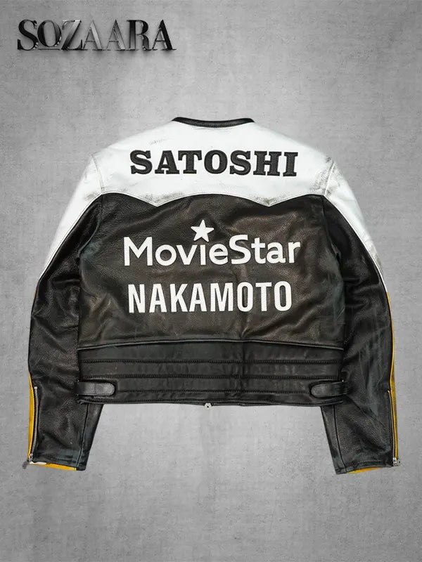 Movie Star Satoshi Nakamoto Leather Jacket