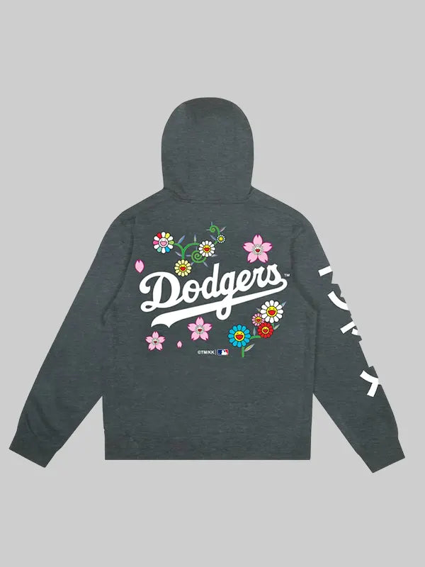 Murakami x LA Dodgers 2025 World Series Champions Hoodie In Grey