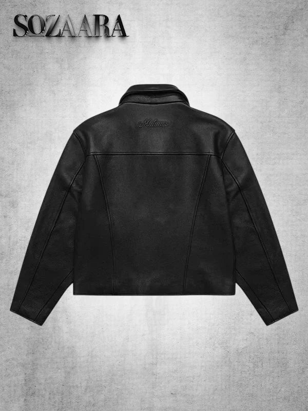 Mutimer Black Leather Jacket