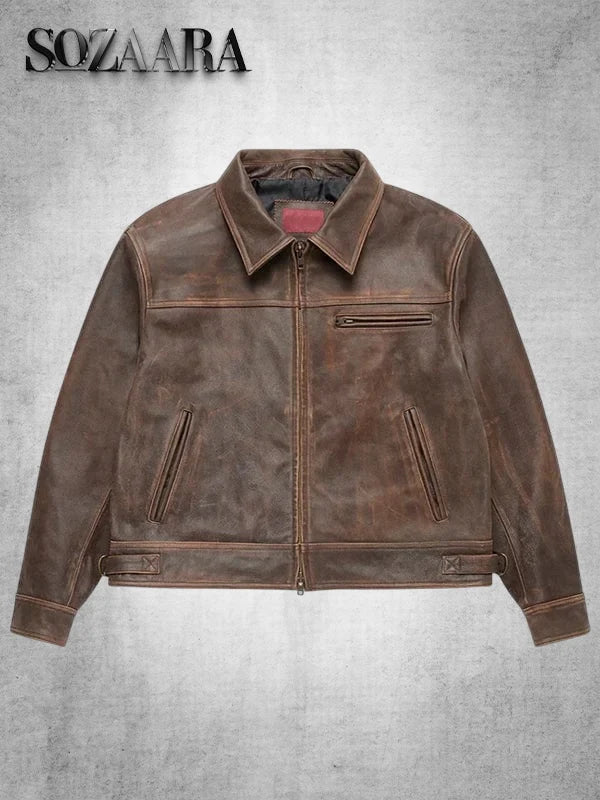 Mutimer Brown Leather Jacket