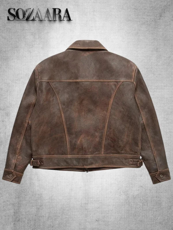 Mutimer Leather Jacket Brown