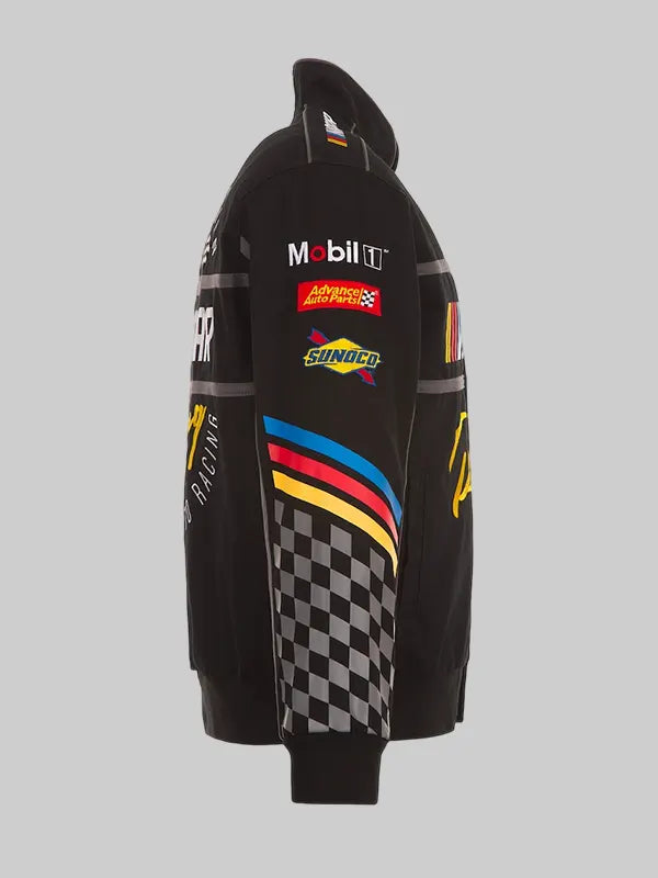 NASCAR JH Design Black Twill Driver Uniform Full-Snap Jacket